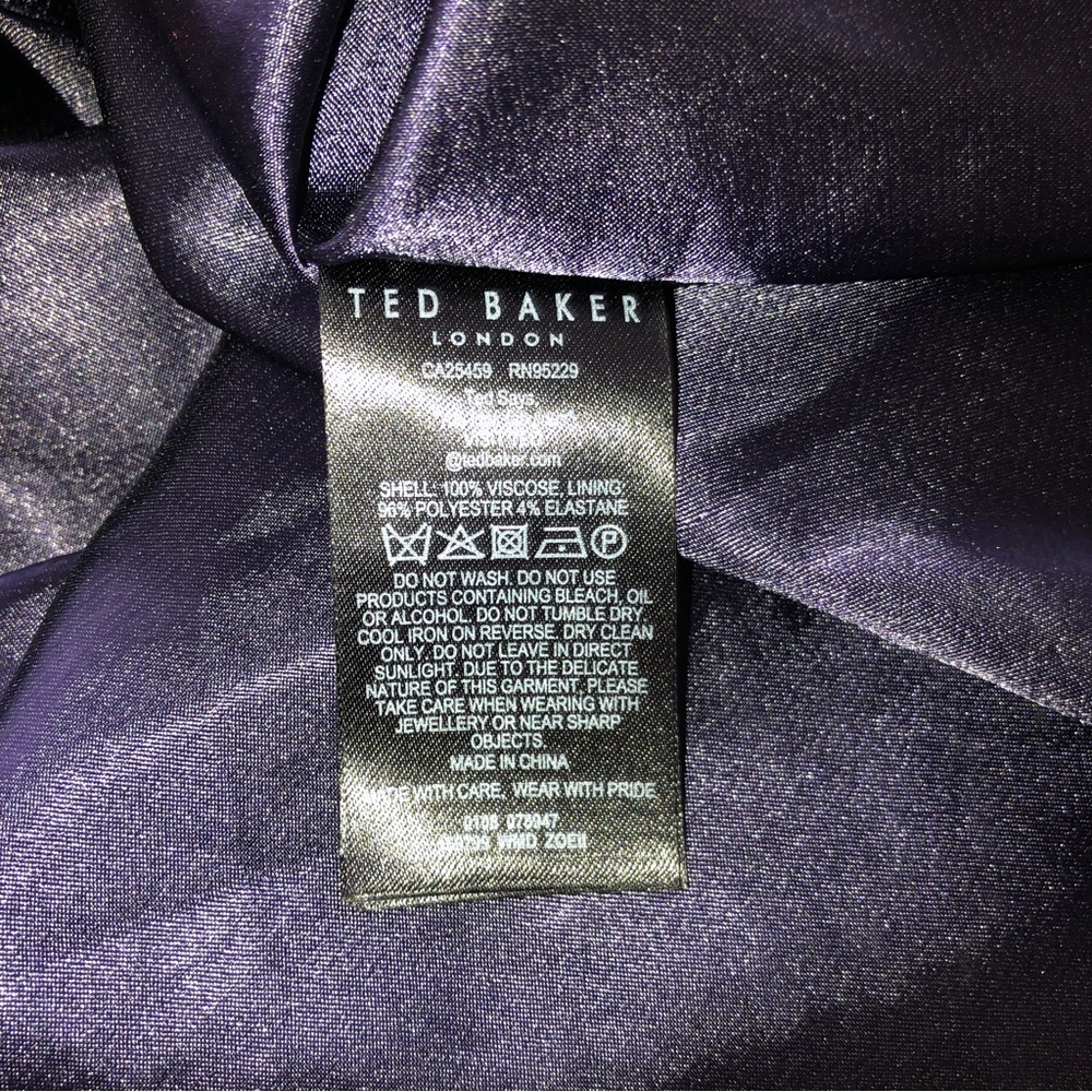 Ted Baker Zoeii Cheetah Print One Shoulder Dress Ted Size 0 / US Size 2 - Picture 7 of 7